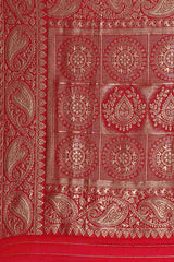 Buy Pink Kanjeevaram Silk Woven Saree Online