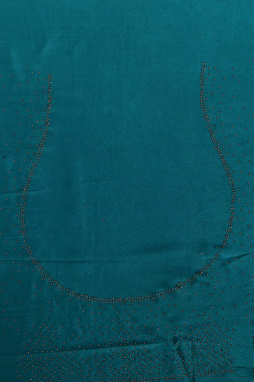 Blue And Green Satin Ombre-Dyed Saree