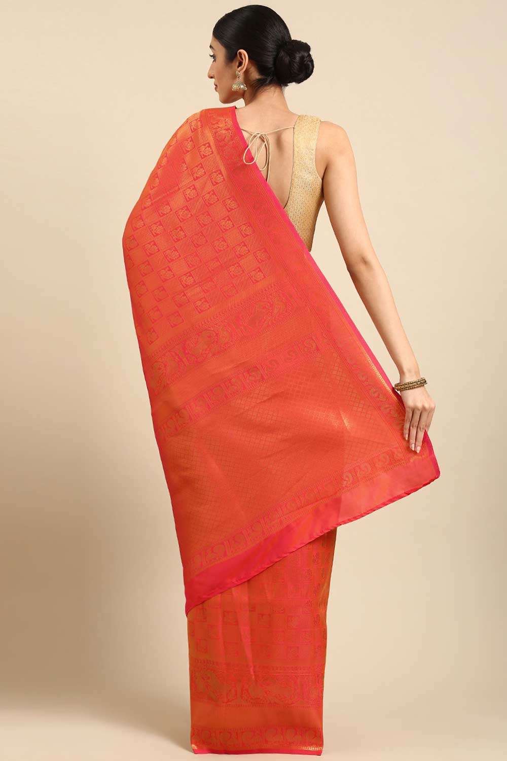 Buy Skyblue Kanjeevaram Silk Woven Saree Online