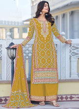 Yellow Chiffon Embroidery Pakistani Salwar Kameez