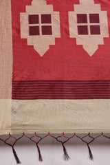 Buy Cotton Silk Banarasi Saree in Cream Online 