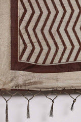 Buy Cotton Silk Banarasi Saree in Brown Online 