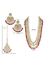 Buy Online Maroon Jewellery Set