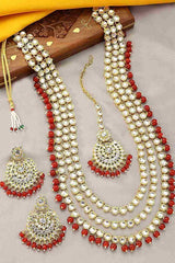 Buy Women's Alloy Necklace Set in Maroon