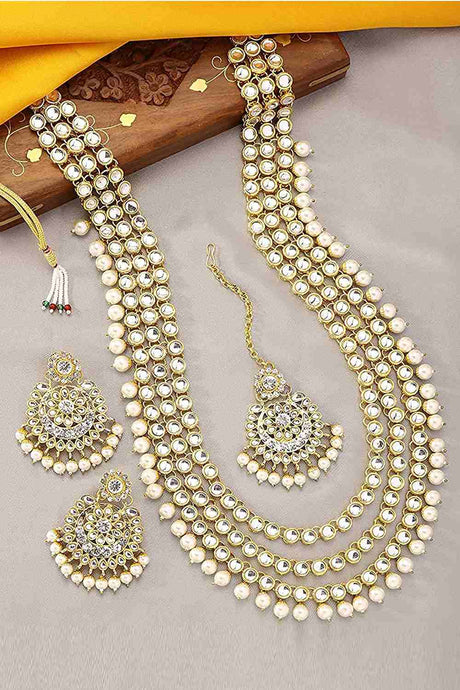 Buy Women's Alloy Necklace Set in White