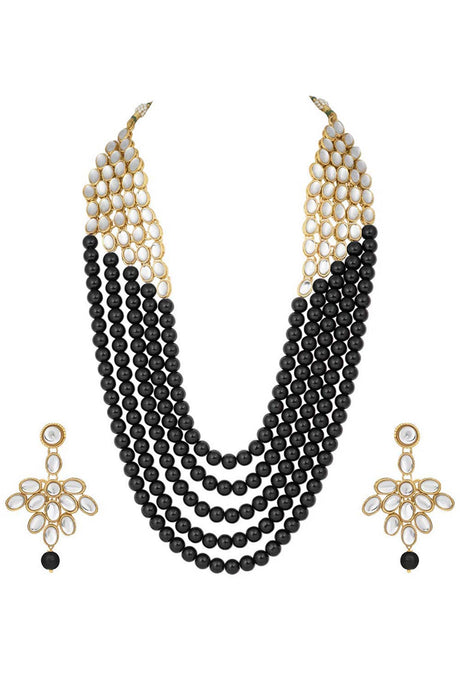 Buy Women's Alloy Bead Necklaces in Black