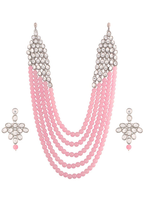 Buy Women's Alloy Bead Necklaces in Pink