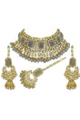 Buy Women's Alloy Necklace Set in Grey and Gold