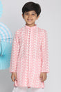 Buy Boys Pure Cotton Embroidered Kurta in Pink