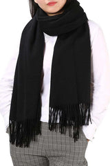 Black Viscose Scarf