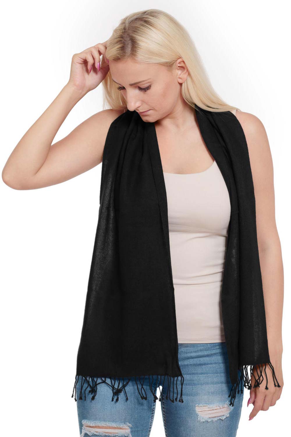 Black Viscose Scarf