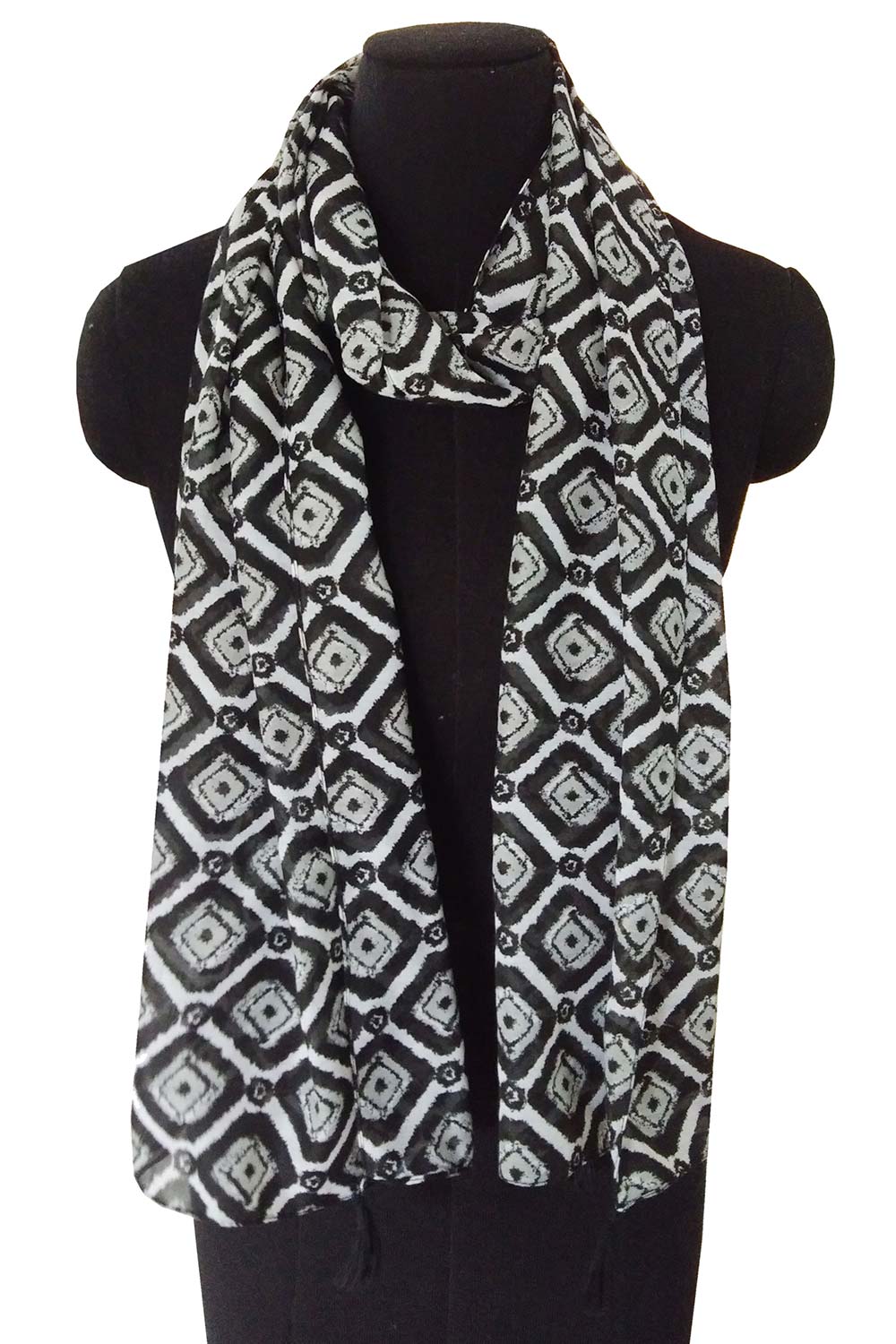 Black Polyester Scarf