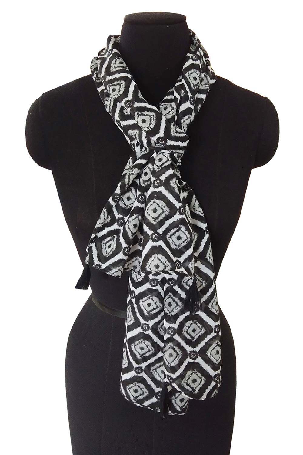 Black Polyester Scarf