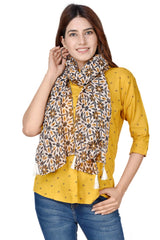 Beige Polyester Scarf