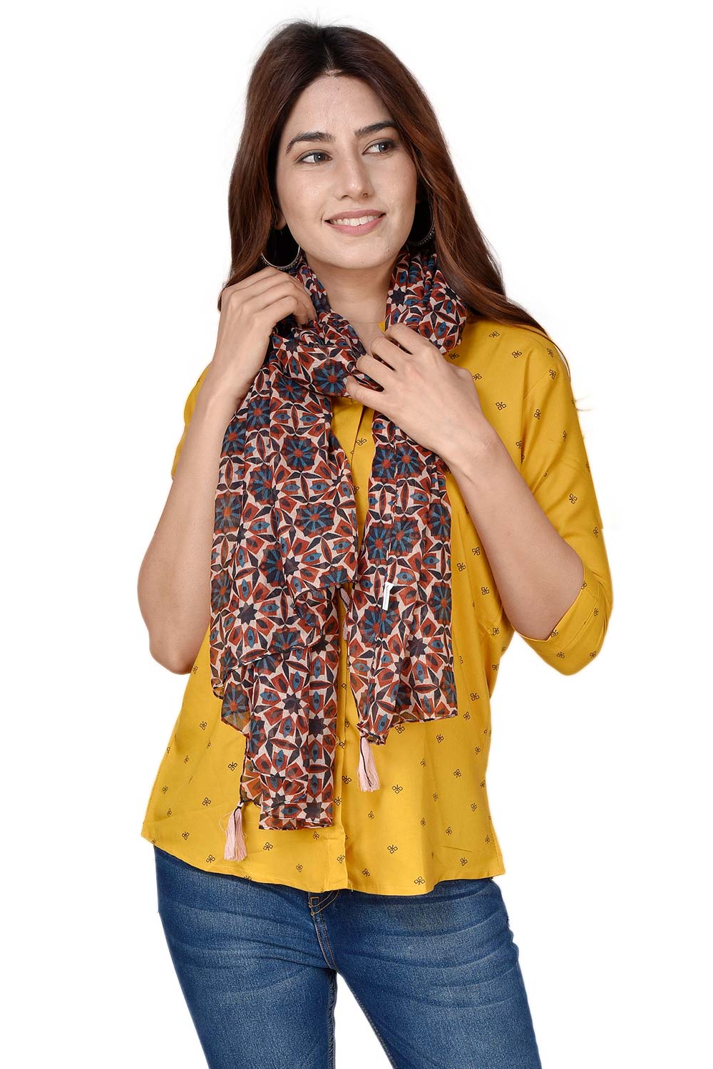 Maroon Polyester Scarf