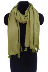 Olive Rayon Scarf