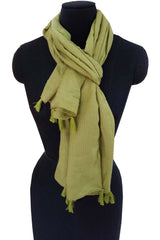 Olive Rayon Scarf