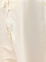 Men's White Silk Embroidered Kurta Set with Jacket