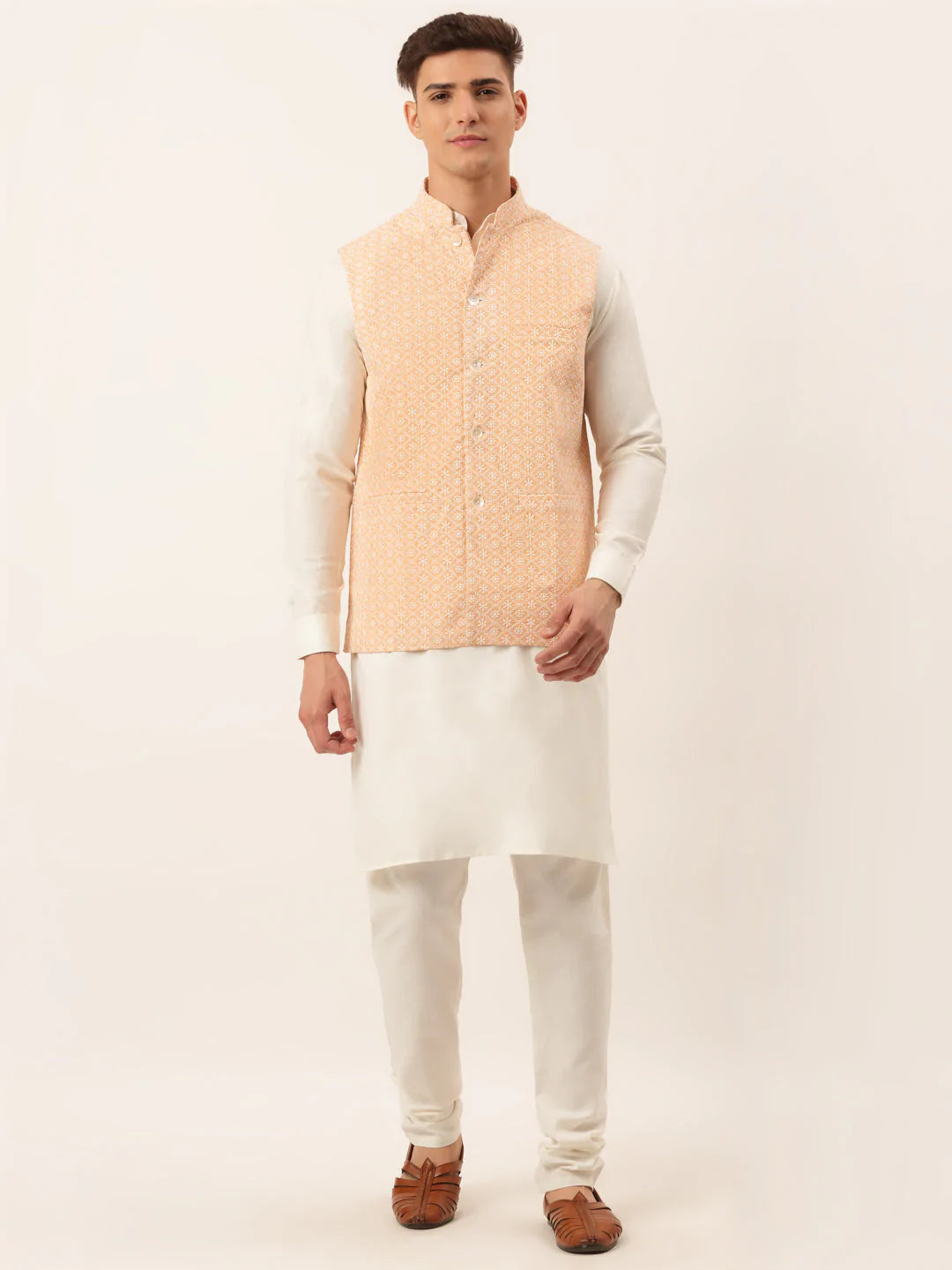 Dashing Grey Kurta Jacket Set