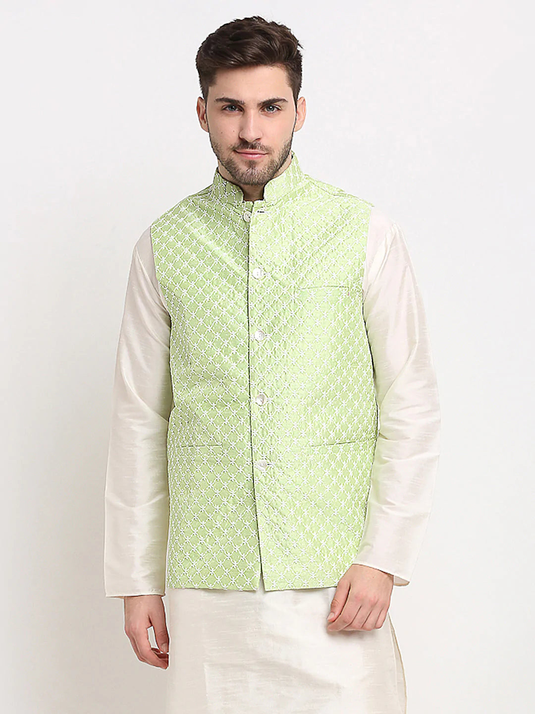 Embroidered hotsell nehru jacket