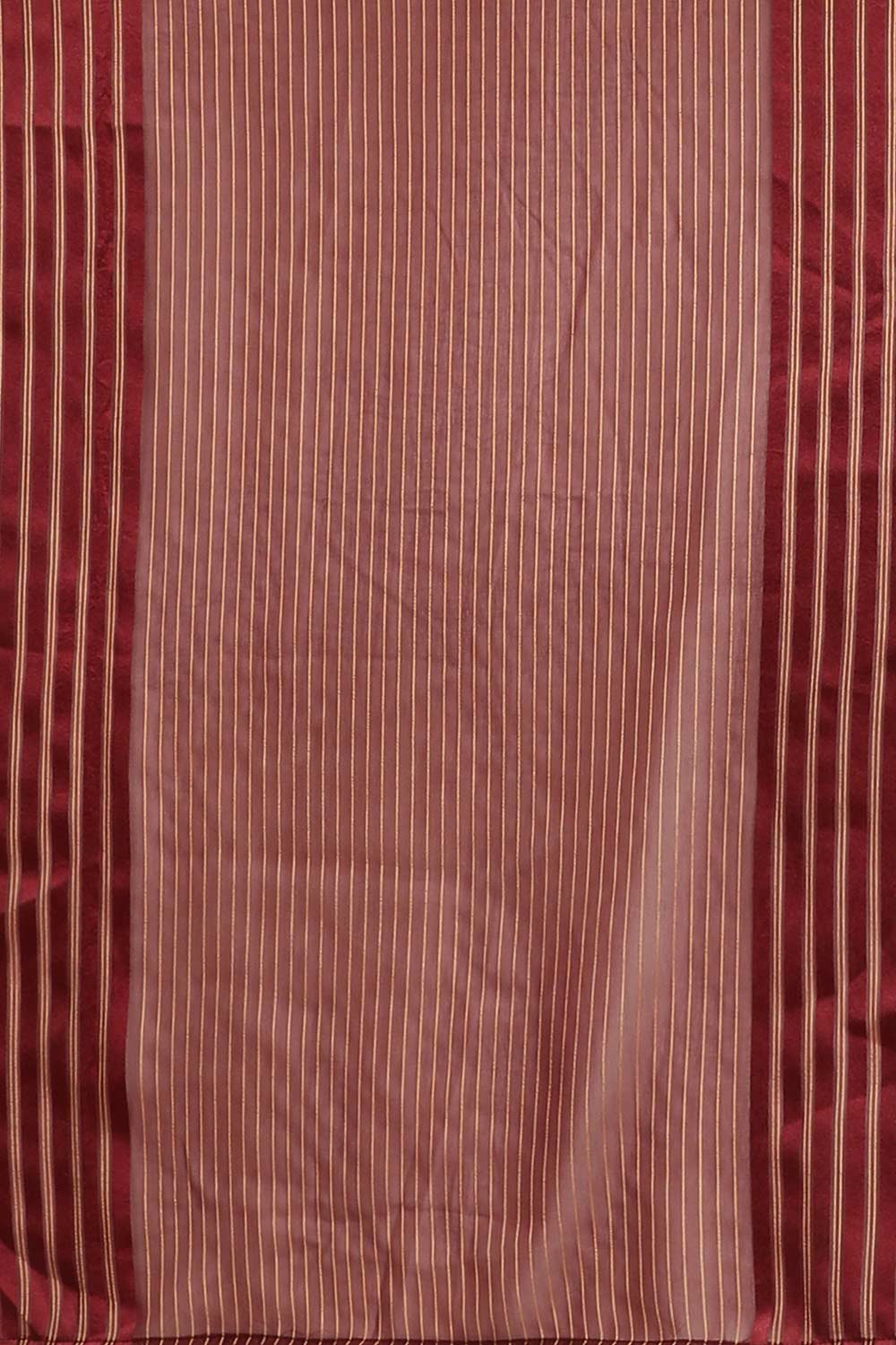 Buy Maroon Georgette Striped Saree Online - Side