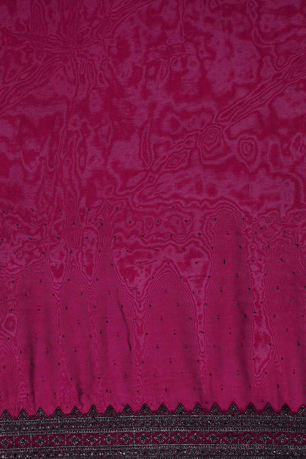 Buy Art Silk Stone Embroidered Saree in Cherry Online - Zoom Out