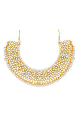 Buy Online White and Gold Jewellery Set