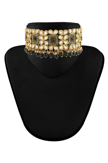 Buy Women's Alloy Necklace Set in Black Online - Back