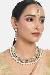 Buy Women's Alloy Necklace Set in White