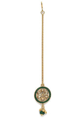 Buy Online Green and Gold Jewellery Set