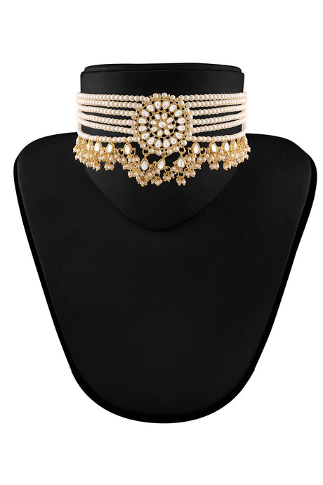 Buy Women's Alloy Necklace Set in White Online - Back