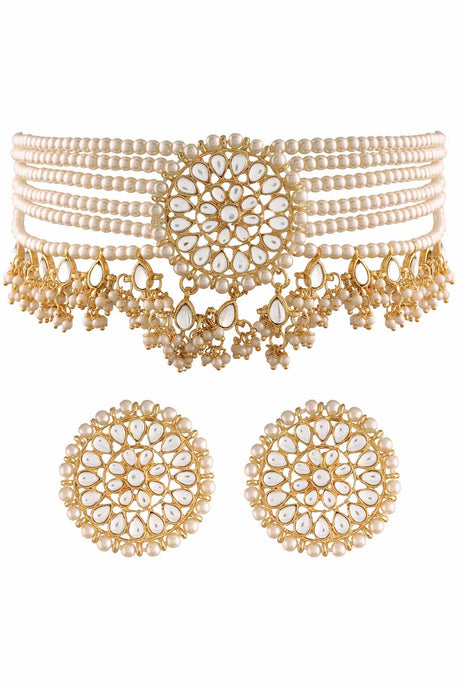 Buy Women's Alloy Necklace Set in White Online
