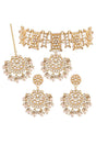 Buy Women's Alloy Necklace Set in White and Gold