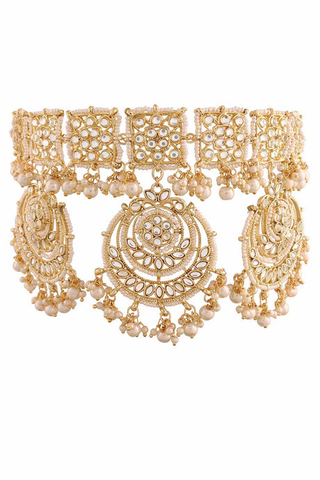 Buy Women's Alloy Necklace Set in White Online - Back