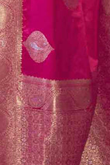 Buy Pink Art Silk Bagh Design Saree Online - Side