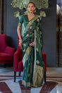 Buy Green Art Silk Bagh Design Saree Online