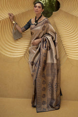 Buy Beige Nylon Bagh Design Saree Online