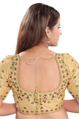 Embroidered Silk Saree Blouses Online.