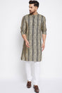 Buy Men's Viscose Printed Kurta in Multi Online