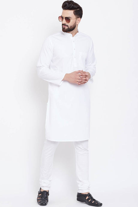 Shop Men's Solid Kurta in White