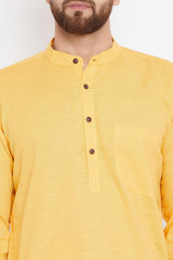 Shop Men's Blended Cotton Solid Kurta Online