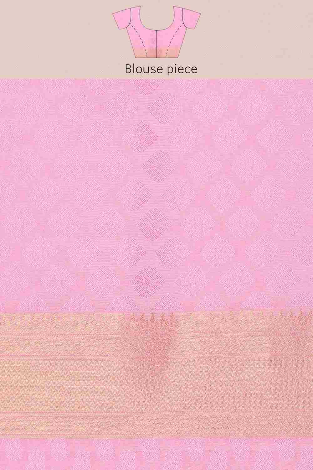 Buy Pink Kanjeevaram Silk Woven Saree Online