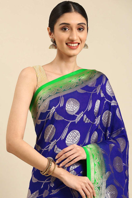 Buy Black Kanjeevaram Silk Woven Saree Online