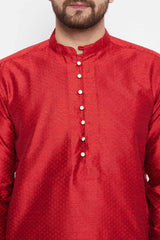 Shop Men's Dupion Art Silk Solid Kurta Online