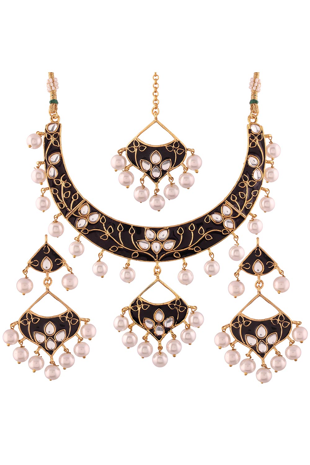 Buy Women's Alloy Necklace & Earring Sets in Black