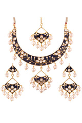 Buy Women's Alloy Necklace & Earring Sets in Blue