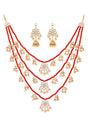 Buy Women's Alloy Necklace & Earring Sets in Red