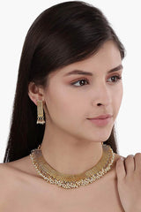 Buy Women's Alloy Necklace & Earring Sets in Gold