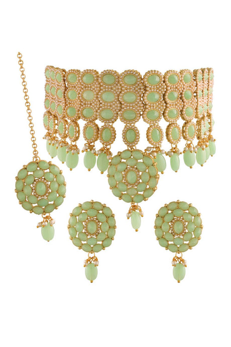Buy Women's Alloy Necklace Set in Mint