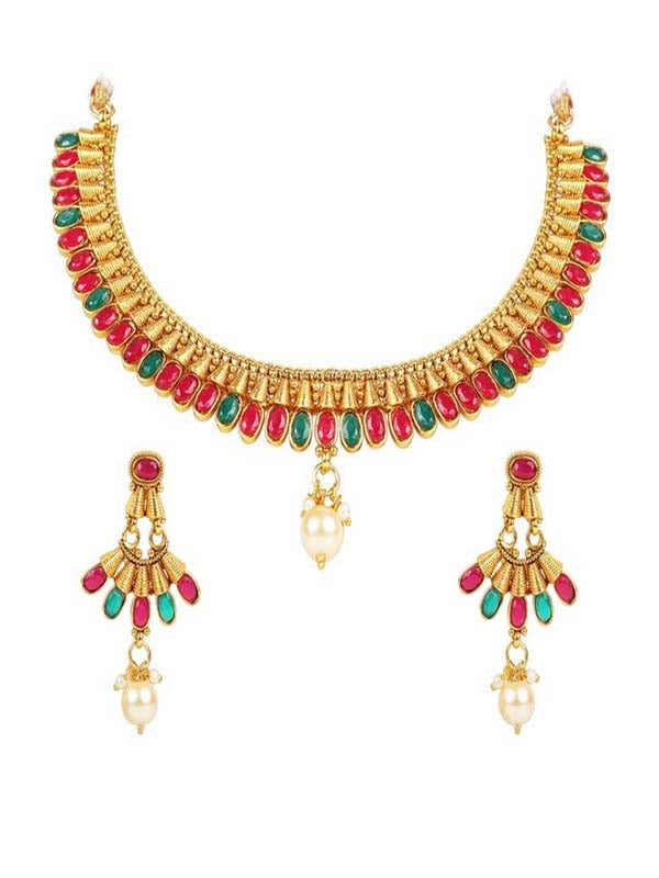 Women's Alloy Necklace And Earrings Set